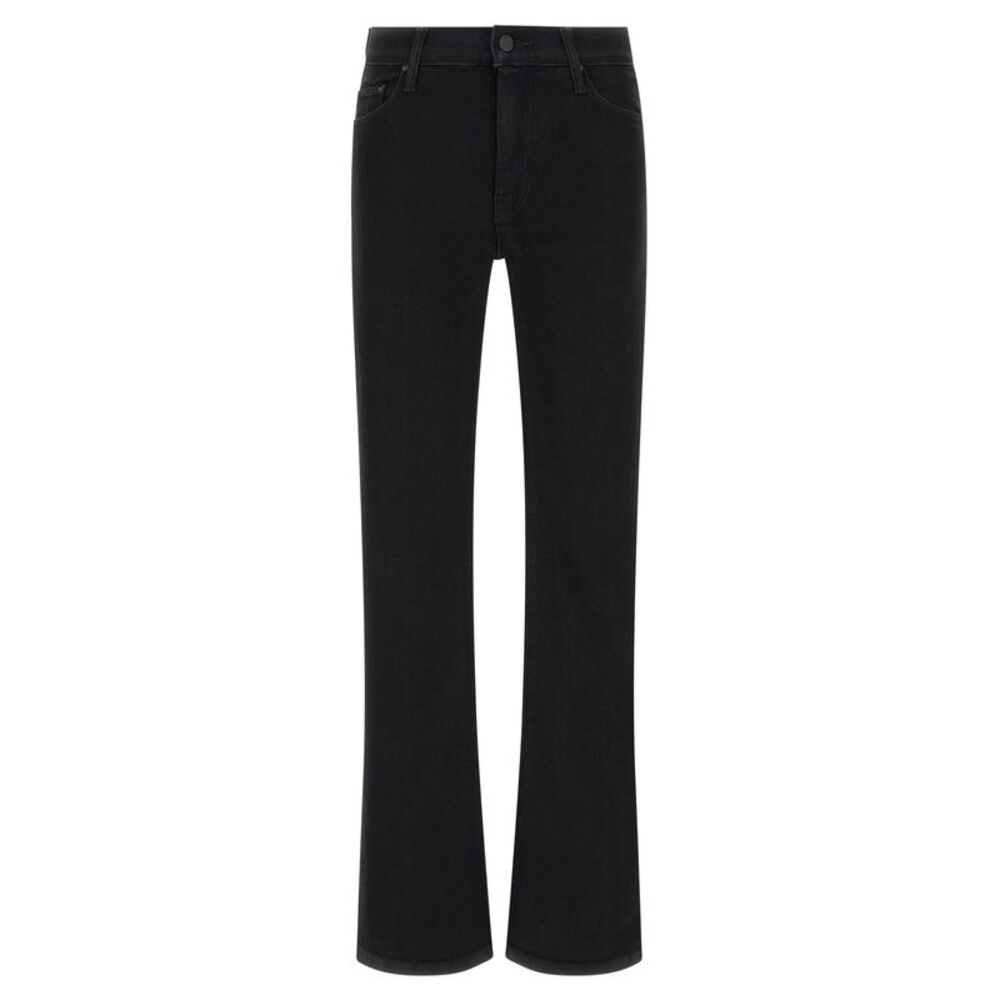 Mother Denim Black Cotton Flared Women's Jeans
